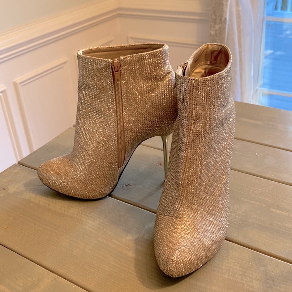 Charlotte Russe Gold Booties